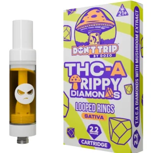 Looped Rings Don’t Trip by Dozo THC-A Trippy Diamonds Cartridge 2.2G