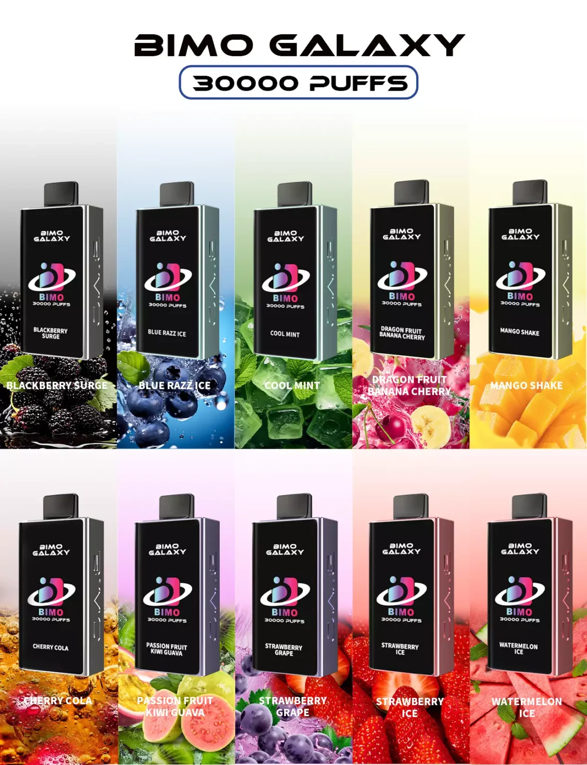 BIMO Galaxy 30000 Puffs – Cherry Cola - Image 3