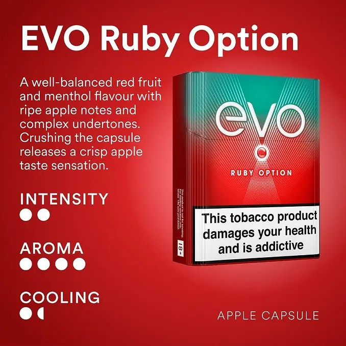 Ploom EVO Tobacco Sticks Ruby Option x 10 (Carton) (200 Sticks) - Image 2